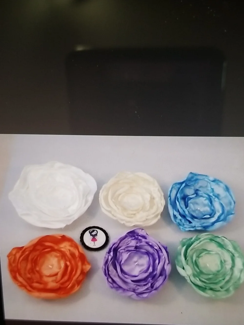 Bulk Flowers 4 Crafts, Clips Etc. Pearl Rhinestones.Requests Allowed. 60 Flowers
